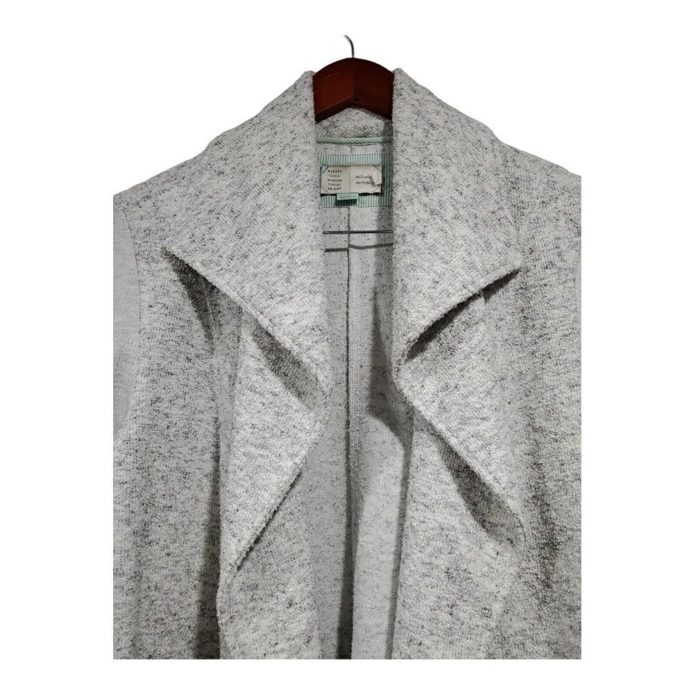 Anthropologie Monday Tuesday W T F S S Gray Open-front Cardigan Sweater … - Picture 4 of 13